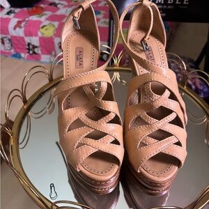 Alaia Tan Leather Women's Sandals